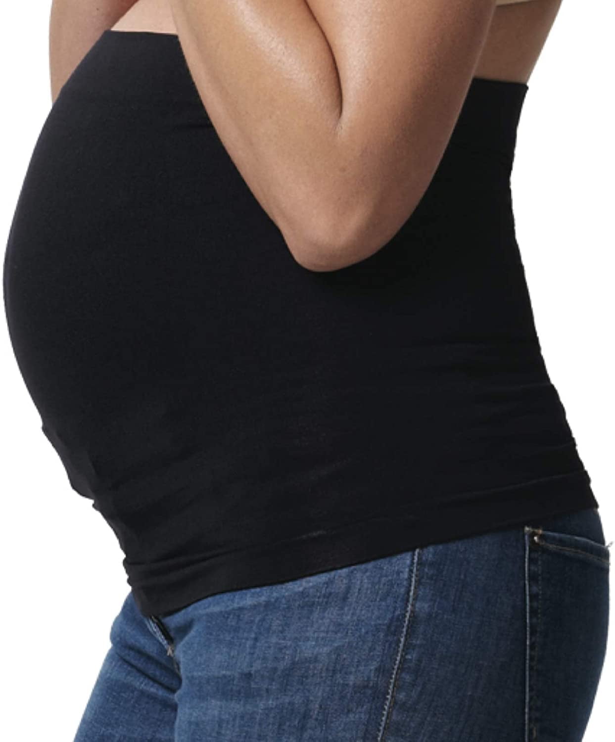 ADVEN Elastic Stretchy Maternity Belt Flexible Pants Belt Adjustable Pregnancy  Waistband Extender For Pregnant Women 