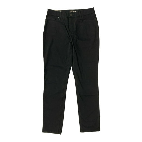 Bandolino Women's Amy Modern Straight Leg Tummy Slimming Stretch Jeans (Saturated Black, 12)