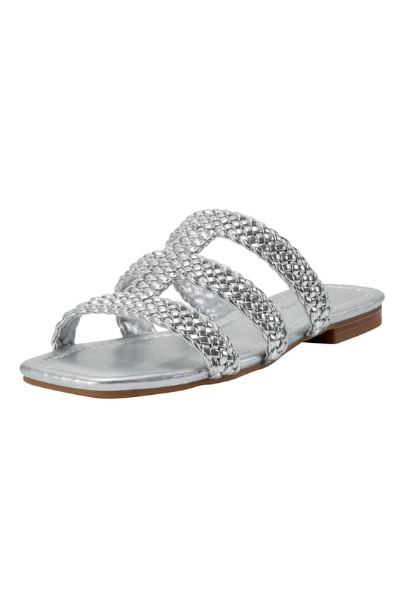 Women's Sumer Flat Sandal, Silver 040, 6.5