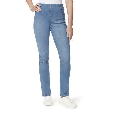 Bandolino Women's Tessa Tummy Control Pull On Slim Straight Jean, ARDWALL, 8 Regular