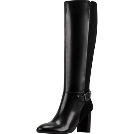 Bandolino Womens Bilya Leather Knee-High Riding Boots Black 9 Medium (B,M)