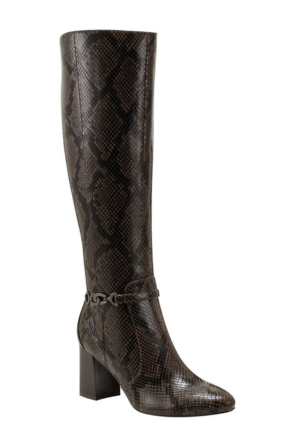Womens Brenda2 Faux Leather Pointed Toe Knee-High Boots