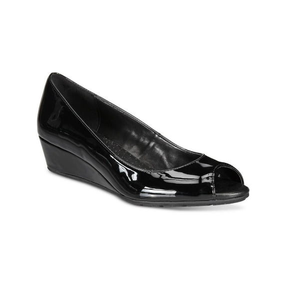 Bandolino Womens Candra Peep Toe Slip On Wedge Heels