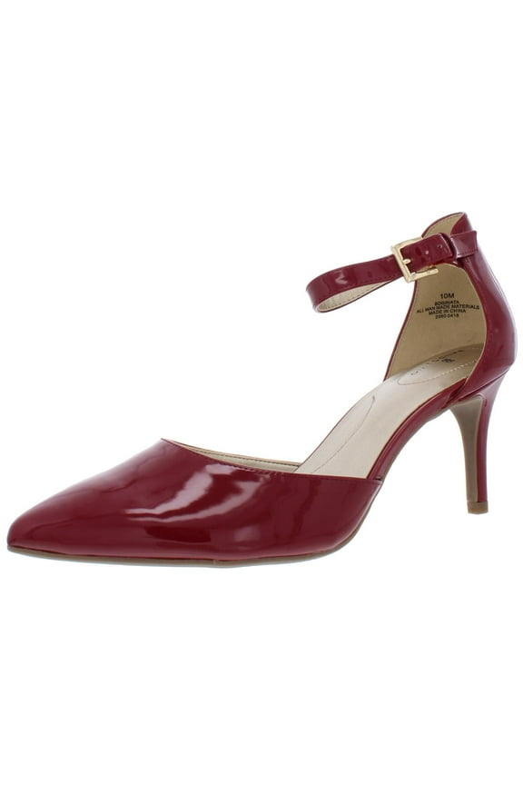 Womens Ginata Patent Pointed Toe Ankle Strap