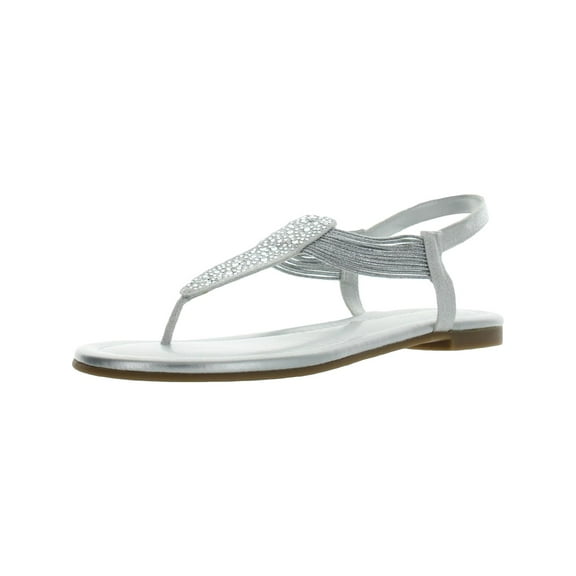 Bandolino Womens Kayte Glitter Jeweled Thong Sandals