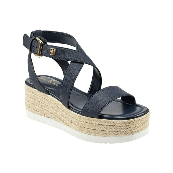 Bandolino Womens MAJOR3 Open Toe Ankle Strap Wedge Sandals