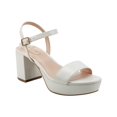 thumbnail image 1 of Bandolino Womens Pennie 3 Block Heel Ankle Strap Platform Heels, 1 of 1