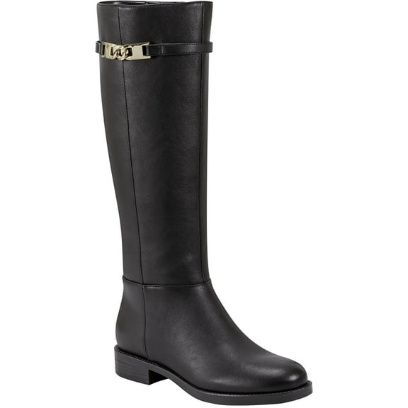 Bandolino Womens Romi Faux Leather Round Toe Knee-High Boots