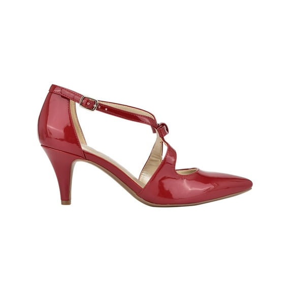 Bandolino Womens Zeffer 3 Patent Ankle Strap Dress Pumps