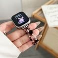 thumbnail image 1 of Bands Compatible with Apple Watch 42(Series 1/2/3)/44/45/46/49mm, Sparkly Women Slim Resin Bracelet Thin Lightweight Replacement Wristband for iWatch Series 10 9 8 7 SE 6 5 4 3 2 1 Ultra, C, 1 of 6
