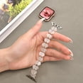 thumbnail image 1 of Bands Compatible with Apple Watch 42(Series 1/2/3)/44/45/46/49mm, Sparkly Women Slim Resin Bracelet Thin Lightweight Replacement Wristband for iWatch Series 10 9 8 7 SE 6 5 4 3 2 1 Ultra, D, 1 of 8