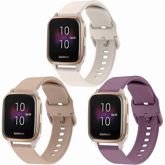 Soft Silicone Replacement Bands - Fadeless Floral Pattern, Compatible with Garmin Venu SQ, Venu SQ 2 & Venu, for Daily Wear