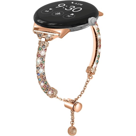 Bands Compatible with Google Pixel Watch /Pixel Watch 2 / Pixel Watch 3 41mm, Bling Diamond Metal Replacement Bracelet for Google Pixel Watch, Bracelet style Wristband Compatible with Pixel Watch