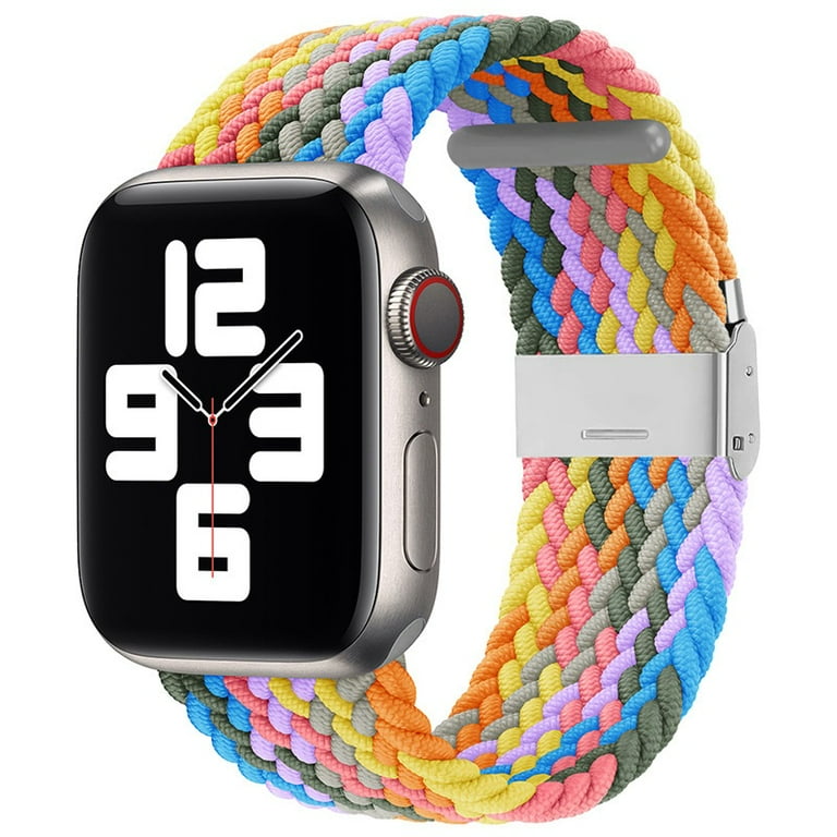 Bands Compatible with Apple Watch Band 38/40mm,42/44mm,Adjustable Braided  Elastics Watch band for iWatch Series 7/6/SE/5/4/3/2/1