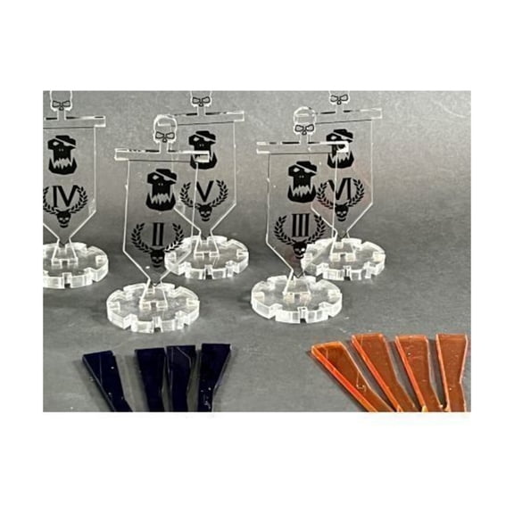 Bandua Wargames Objective Banners - Green Horde New