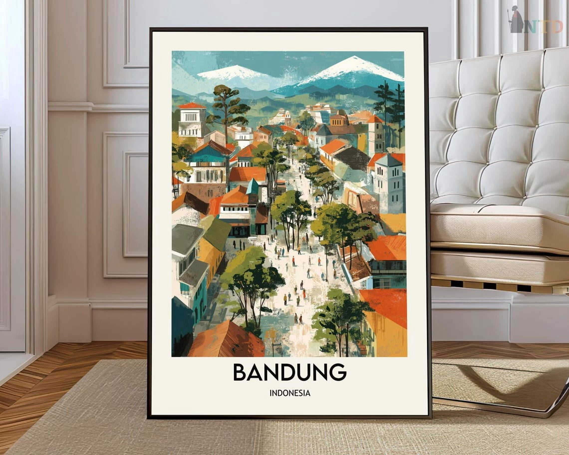 Bandung Indonesia Poster Home Decor Office Wall Art Living Room Decor ...