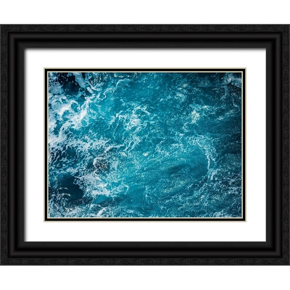 Bane, Eva 18x15 Black Ornate Wood Framed with Double Matting Museum Art Print Titled - Turbulent Tasman Sea VI