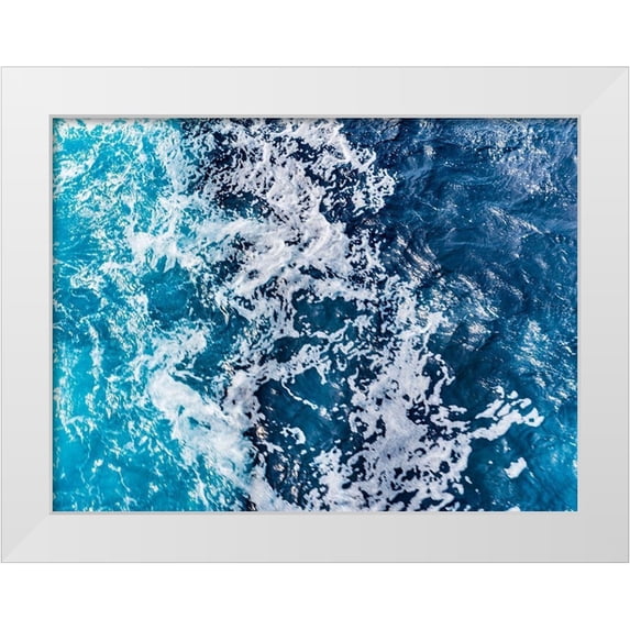 Bane, Eva 18x15 White Modern Wood Framed Museum Art Print Titled - Turbulent Tasman Sea V