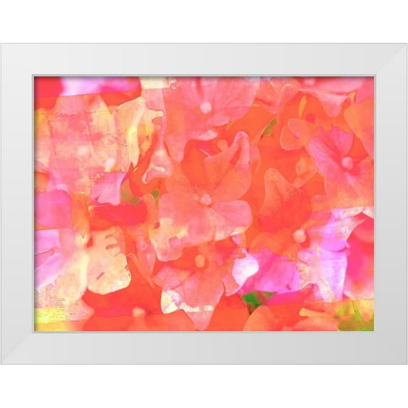Bane, Eva 32x25 White Modern Wood Framed Museum Art Print Titled - Joyful Summer I