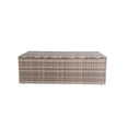 thumbnail image 1 of Baner Garden A104 Outdoor Furniture Glass Rattan Rectangle Coffee Table with Storage Compartment, 1 of 3