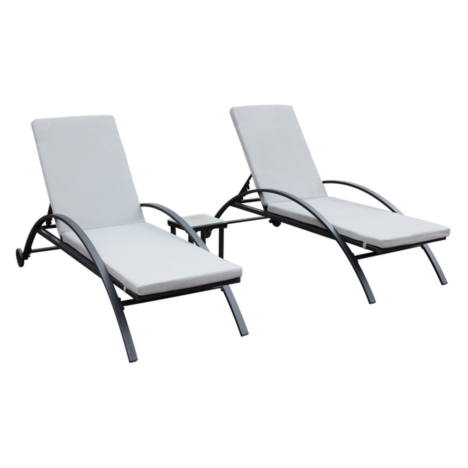 Baner Garden Aluminum 3 Piece Outdoor Adjustable Chaise Lounge Set - image 1 of 10