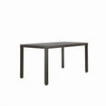 thumbnail image 1 of Baner Garden H101CH Outdoor Patio Resin Wicker Steel Rectangle Dining Table Furniture, Chocolate - 57.1 x 30.3 x 28.5 in., 1 of 5