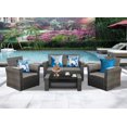 thumbnail image 1 of Baner Garden N87-XJ 4 Piece Outdoor Furniture Set All Weather Deep Seating Patio Backyard Garden with Grey Cushions, Mixed Black/Brown, 1 of 7