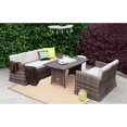 thumbnail image 1 of Baner Garden Rattan 3 Piece Outdoor Dining Table Set, 1 of 8