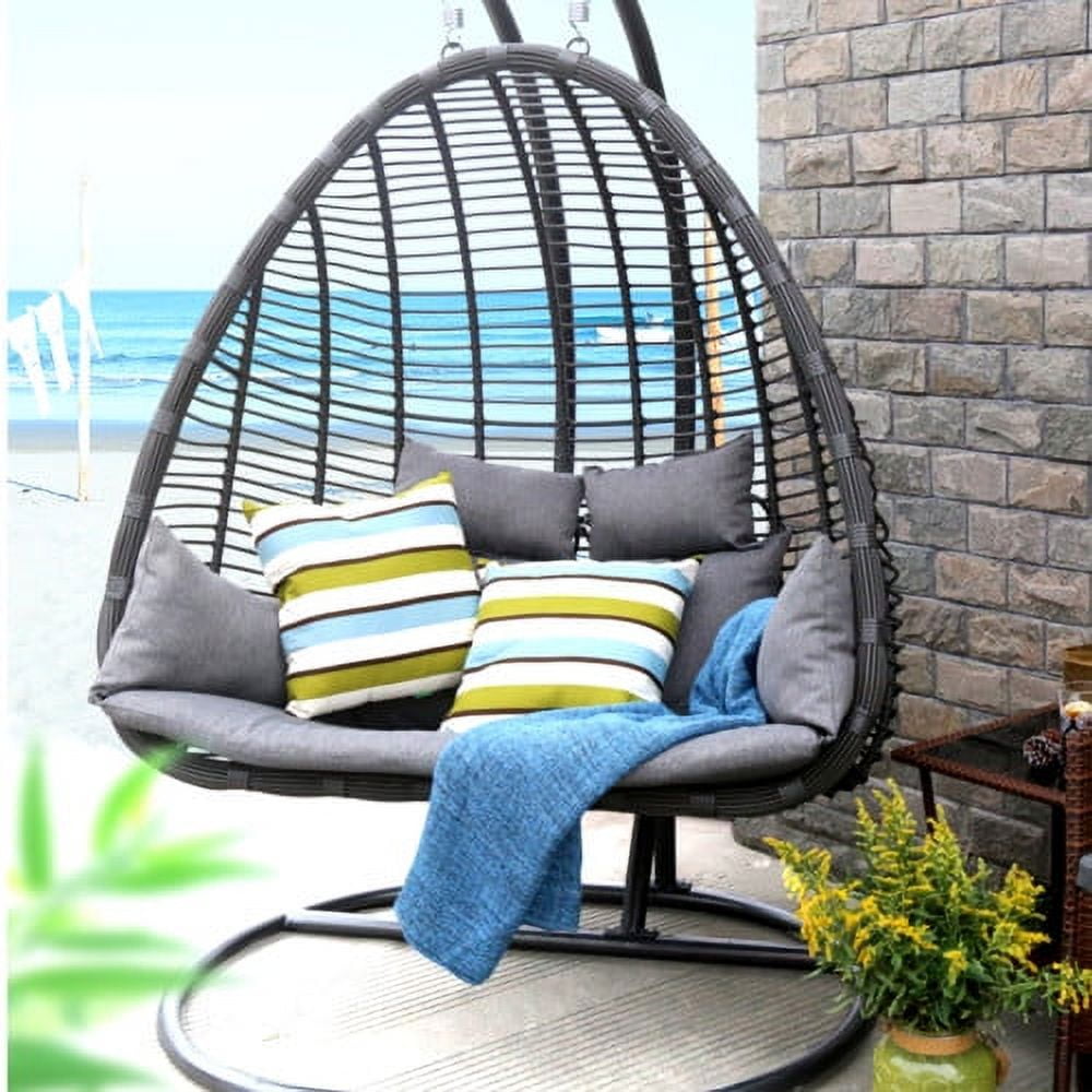 Baner Garden X29 Outdoor EggShaped Swing Chair, Black