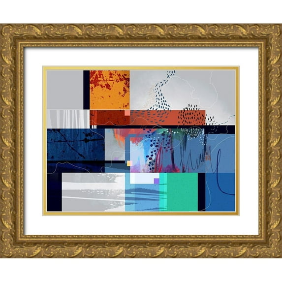 Banerjee, Ishita 18x15 Gold Ornate Wood Framed with Double Matting Museum Art Print Titled - Lake Lagoon