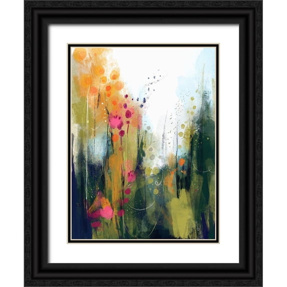 Banerjee, Ishita 19x24 Black Ornate Wood Framed with Double Matting Museum Art Print Titled - Wildwood