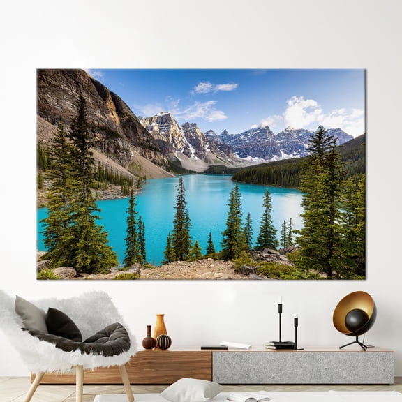 Banff Alberta Printed, Canada Landscape Printed Canvas, Alberta Art Canvas, Moraine Lake, Nature Landscape Art, Landscape Printed, Canvas Wall Decor - Rolled Canvas