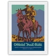 thumbnail image 1 of Banff to Badger Pass Trail Ride - Canadian Pacific Railway - Vintage Railroad Travel Poster by Charles James Greenwood c.1935 - Japanese Unryu Rice Paper Art Print (Unframed) 18 x 24 in, 1 of 4