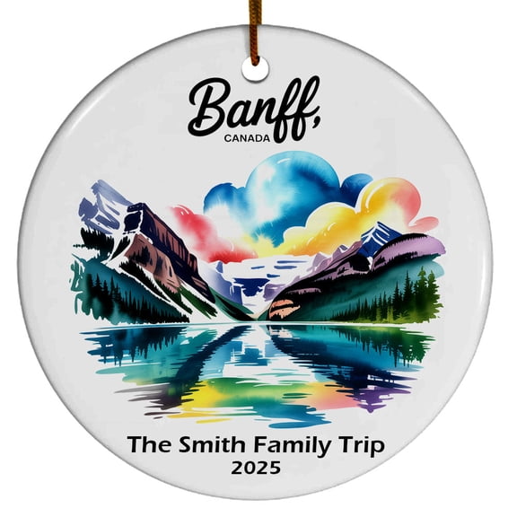 Banff Canada Christmas Ornament, Collection of City Travel Souvenirs for Family and Friends, Christmas Tree Ornament City Travel, Trips of The Year, Christmas Ornament 2025