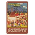 thumbnail image 1 of Banff Canada - Indian Days - Canadian Pacific Railway - Vintage Railroad Travel Poster by W. Langdon Kihn c.1926 - 8 x 12 inch Vintage Wood Art Sign, 1 of 4