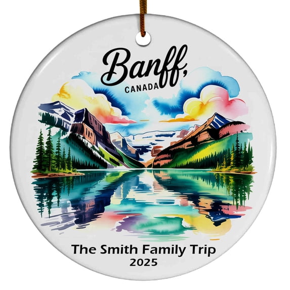Banff Canada Lake Louise Christmas Ornament, Collection of City Travel Souvenirs for Family and Friends, Christmas Tree Ornament City Travel, Trips of The Year, Christmas Ornament 2025