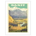 thumbnail image 1 of Banff Canada - Rockies - Canadian Pacific Railway - Vintage Railroad Travel Poster c.1925 - Bamboo Fine Art 290gsm Paper Print (Unframed) 24x32in, 1 of 4