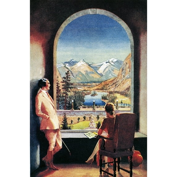 Banff Hotel C1929. Ncanadian Pacific Railway Menu Cover Showing A Scene At Banff Springs Hotel Banff Alberta Canada