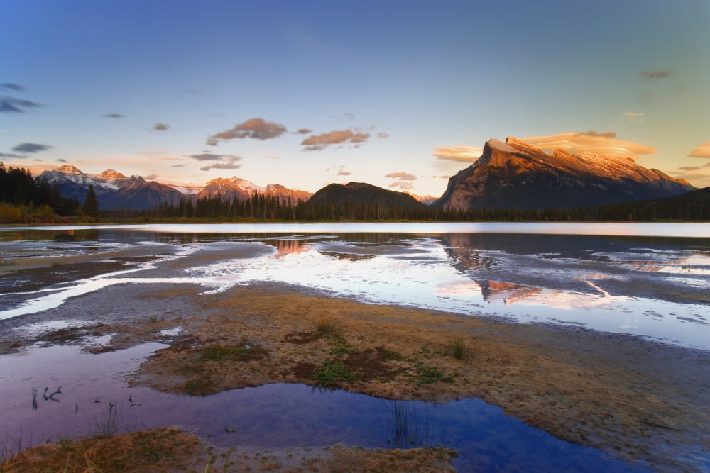 Banff National Park Alberta Canada Canvas Art - Carson Ganci Design Pics (34 x 22)
