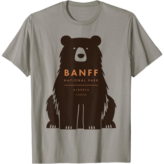 Banff National Park Alberta Canada Retro Vintage Bear T-Shirt, Unisex T-Shirt