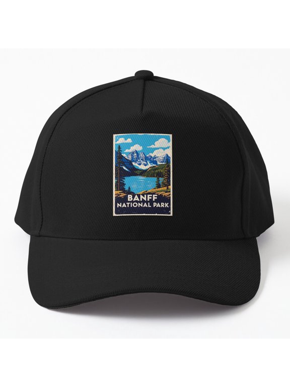 Banff National Park Baseball Hat, Vintage Travel Tourism Design, Mountain Adventure Cap