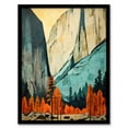 thumbnail image 1 of Banff National Park Oil Painting Canadian Rockies Mountain Range In Autumn Artwork Framed Wall Art Print A4, 1 of 5