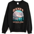 thumbnail image 1 of Banff National Park Sweatshirt - Alberta Canada Rocky Mountain Crewneck, Nature Hiking Sweater, 1 of 6