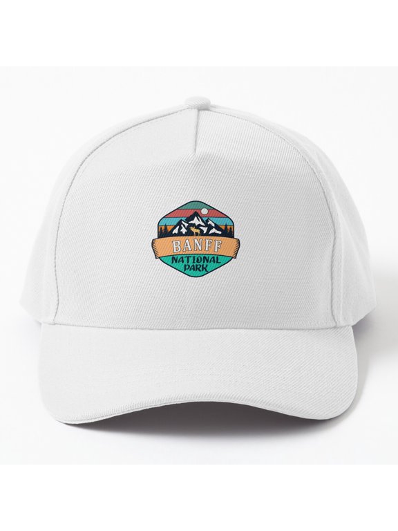 Banff National Park Vintage Baseball Hat, Outdoor Mountain Adventure Design, Classic Cap