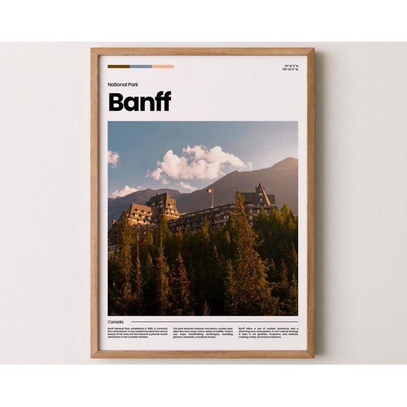Banff Poster, Banff Print, Banff Photo, Banff Art, Canada Poster, Canada Print, Travel Poster Gift, 8x12 UNFRAMED