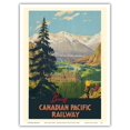 thumbnail image 1 of Banff Springs Hotel - Canadian Rockies - Canadian Pacific Railway - Vintage Railroad Travel Poster by Percy Trompf c.1930s - Master Art Print (Unframed) 9in x 12in, 1 of 4