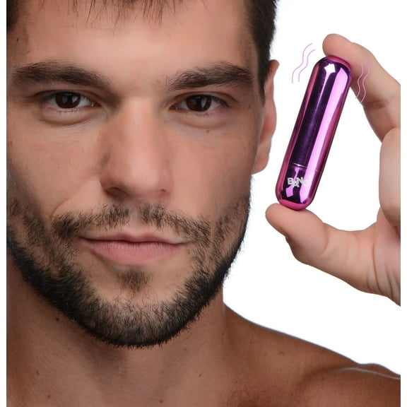 Bang! 10X Rechargeable Vibrating Metallic Bullet - Purple
