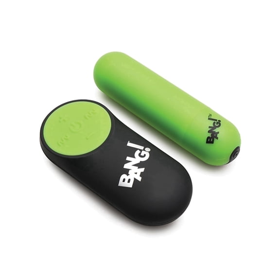Bang! 28X Glow in The Dark Bullet with Remote Control, Green