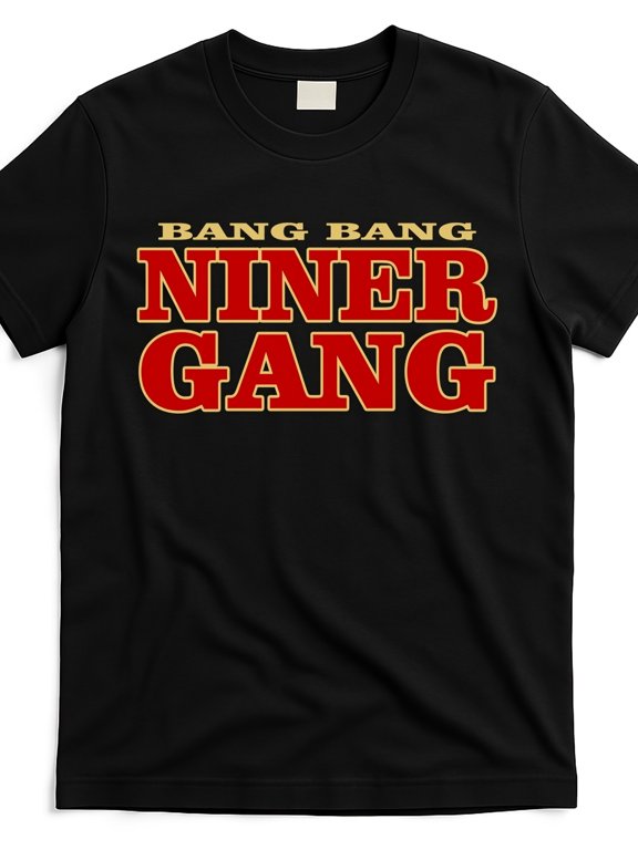 Bang-Bang-Niner-Gang-Plus Plus Size T-Shirt_Bbng2394-At_Black_Product Image Seasonal Casual Trendy Men's Round Neck High Street Solid Color Short Sleeve Plus Size T-shirt Fashion