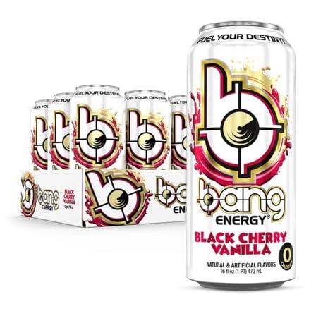 Bang Black Cherry Vanilla Energy Drink, 16 oz, 12 Pack Cans